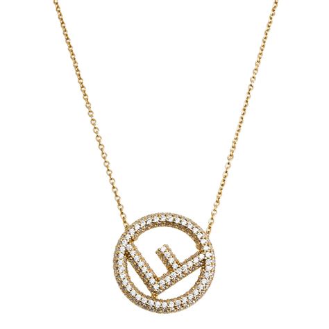 fendi pendant f|F is Fendi Necklace Gold finish Gold .